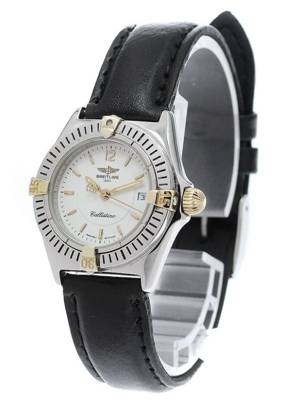 BREITLING Calistino B52044 Date white Dial Quartz Ladies Watch_950382